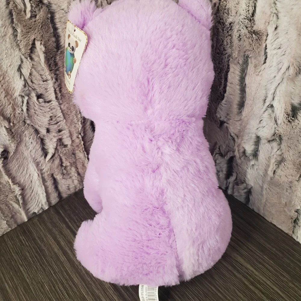 World Plush Lavender Purple Teddy Bear, Sitting 11